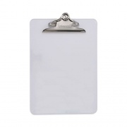 Universal Plastic Clipboard with High Capacity Clip, 1.25" Clip Capacity, Holds 8.5 x 11 Sheets, Clear (40308)