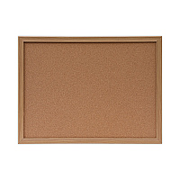 Universal Cork Board with Oak Style Frame, 24 x 18, Tan Surface (UNV43602)