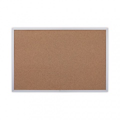 Universal Cork Bulletin Board, 36 x 24, Natural Surface, Aluminum Frame (43613)