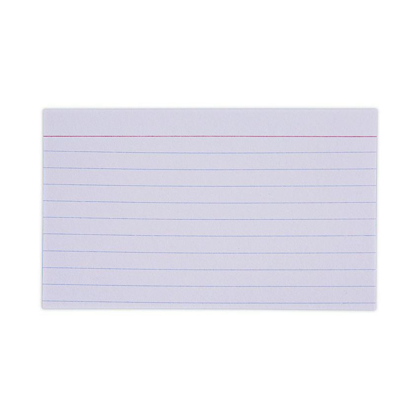 Universal Ruled Index Cards, 3 x 5, White, 100/Pack (UNV47210)