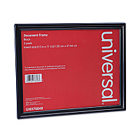 Universal All Purpose Document Frame, 8.5 x 11 Insert, Black, 3/Pack (UNV76848)