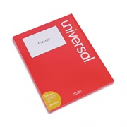 Universal White Labels, Inkjet/Laser Printers, 5.5 x 8.5, White, 2/Sheet, 100 Sheets/Pack (80206)