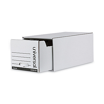 Universal Economy Storage Drawer Files, Letter Files, White, 6/Carton (UNV85120)