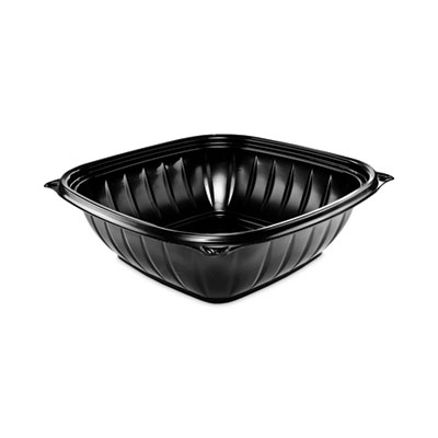 Dart PresentaBowls Pro Black Square Bowls, 48 oz, 8.5 x 8.5 x 2.6, Plastic, 63/Bag, 4 Bags/Carton (DCCB48SB)