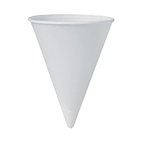 Solo Cone Water Cups, Cold, Paper, 4 oz, White, 200/Pack (SCC4BR)