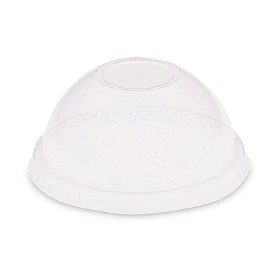 Solo Dome-Top Cold Cup Lids, Fits 2.5 oz to 9 oz Containers, Clear, Plastic, 2,500/Carton (SCCDL620)