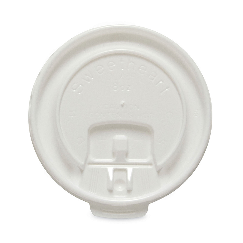 Solo Lift Back and Lock Tab Cup Lids for Foam Cups, Fits 8 oz Cups, White, 2,000/Carton (SCCDLX8R)
