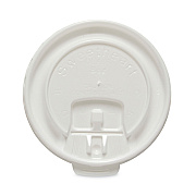 Solo Lift Back and Lock Tab Cup Lids for Foam Cups, Fits 8 oz Trophy Cups, White, 100/Pack (SCCDLX8RPK)