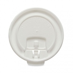 Solo Lift Back and Lock Tab Cup Lids for Foam Cups, Fits 8 oz Trophy Cups, White, 100/Pack (DLX8RPK)