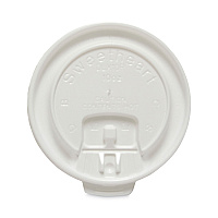 Solo Lift Back and Lock Tab Cup Lids for Foam Cups, Fits 10 oz Trophy Cups, White, 2,000/Carton (SCCDLX10R)
