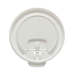 Solo Lift Back and Lock Tab Cup Lids for Foam Cups, Fits 10 oz Trophy Cups, White, 2,000/Carton (SCCDLX10R)
