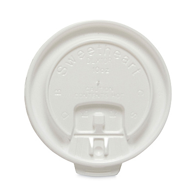 Solo Lift Back and Lock Tab Cup Lids for Foam Cups, Fits 10 oz Trophy Cups, White, 2,000/Carton (SCCDLX10R)