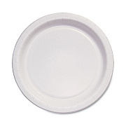 Solo Bare Eco-Forward Clay-Coated Paper Dinnerware, ProPlanet Seal, Plate, 6" dia, White, 1,000/Carton (SCCHP6BWH)