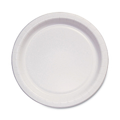 Solo Bare Eco-Forward Clay-Coated Paper Dinnerware, ProPlanet Seal, Plate, 6" dia, White, 1,000/Carton (SCCHP6BWH)