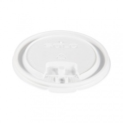 Solo Lift Back and Lock Tab Lids for Paper Cups, Fits 10 oz to 24 oz Cups, White, 100/Sleeve, 10 Sleeves/Carton (LB3161)