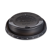 Solo The Gourmet Lid Hot Cup Lids for Trophy Plus, Fits 12 oz to 20 oz, Black, 125 Lids/Sleeve, 12 Sleeves/Carton (SCCLGXBK2)