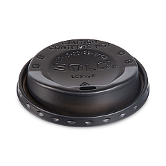 Solo The Gourmet Lid Hot Cup Lids for Trophy Plus, Fits 12 oz to 20 oz, Black, 125 Lids/Sleeve, 12 Sleeves/Carton (SCCLGXBK2)
