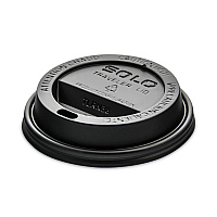 Solo Traveler Cappuccino Style Dome Lid, Fits 8 oz Cups, Black, 1,000/Carton (SCCTL38B2)
