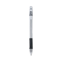 Pilot EasyTouch Ballpoint Pen, Stick, Fine 0.7 mm, Black Ink, Clear/Black Barrel, Dozen (PIL32001)