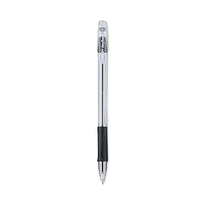 Pilot EasyTouch Ballpoint Pen, Stick, Fine 0.7 mm, Black Ink, Clear/Black Barrel, Dozen (PIL32001)