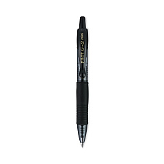 Pilot G2 Mini Gel Pen, Retractable, Fine 0.7 mm, Black Ink, Smoke/Black Barrel, 4/Pack (PIL31734)