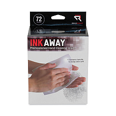 Read Right Ink Away Hand Cleaning Pads, Cloth, 5 x 7, White, 72/Pack (REARR1302)
