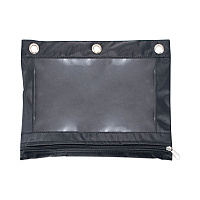 Advantus Binder Pencil Pouch, 10 x 7.38, Black/Clear, 3/Pack (AVT63067)