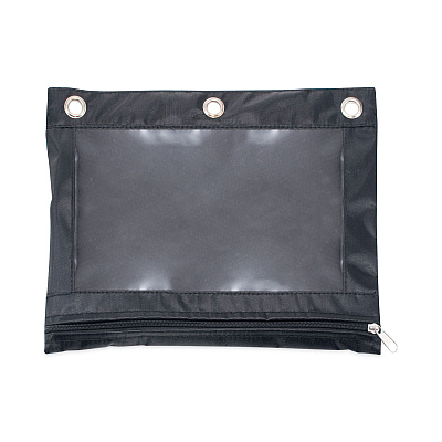 Advantus Binder Pencil Pouch, 10 x 7.38, Black/Clear, 3/Pack (AVT63067)