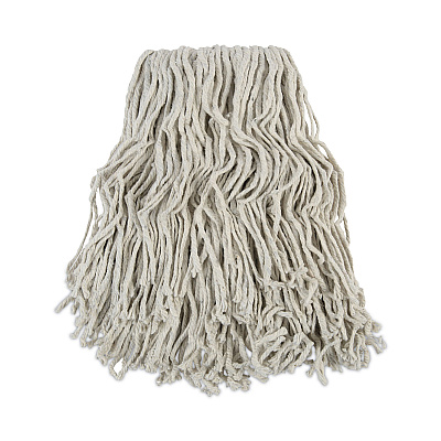 Boardwalk Banded Cotton Mop Head, #24, White, 12/Carton (BWKCM02024S)
