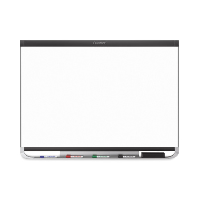 Quartet Prestige 2 DuraMax Magnetic Porcelain, 96 x 48, White Surface, Black Aluminum/Plastic Frame (P558BP2)