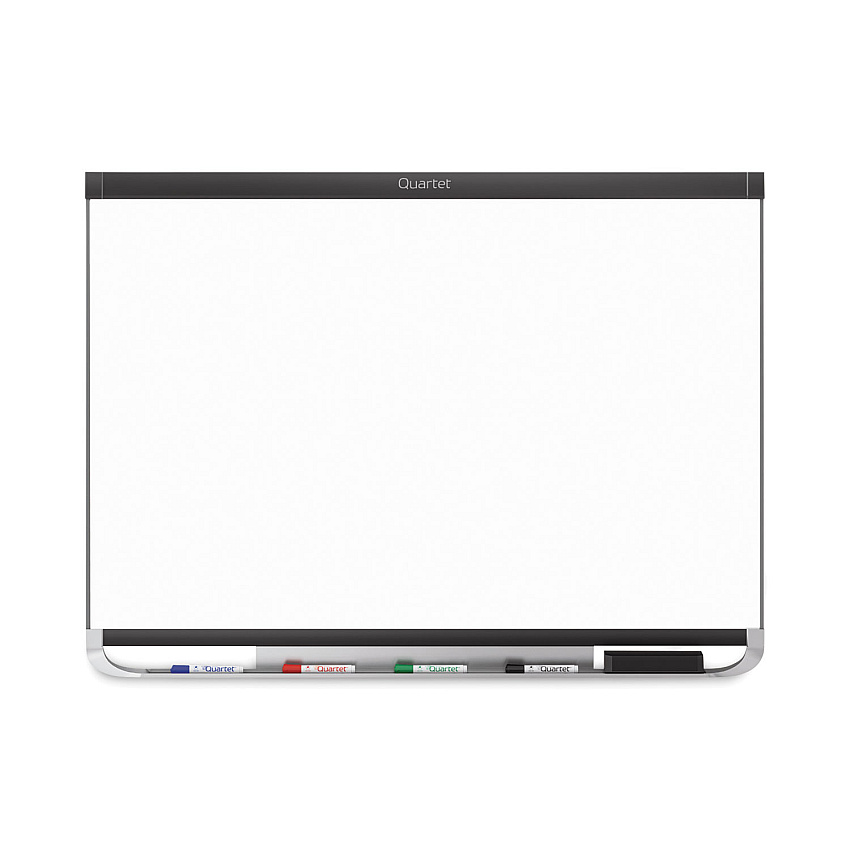 Quartet Prestige 2 DuraMax Magnetic Porcelain, 96 x 48, White Surface, Black Aluminum/Plastic Frame (QRTP558BP2)