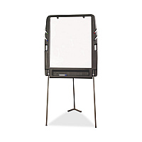 Iceberg Ingenuity Portable Flipchart Easel with Dry Erase Surface, 35 x 30, 73" Tall Easel, Charcoal Polyethylene Frame (ICE30227)