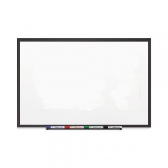 Quartet Classic Series Porcelain Magnetic Dry Erase Board, 36 x 24, White Surface, Black Aluminum Frame (2543B)