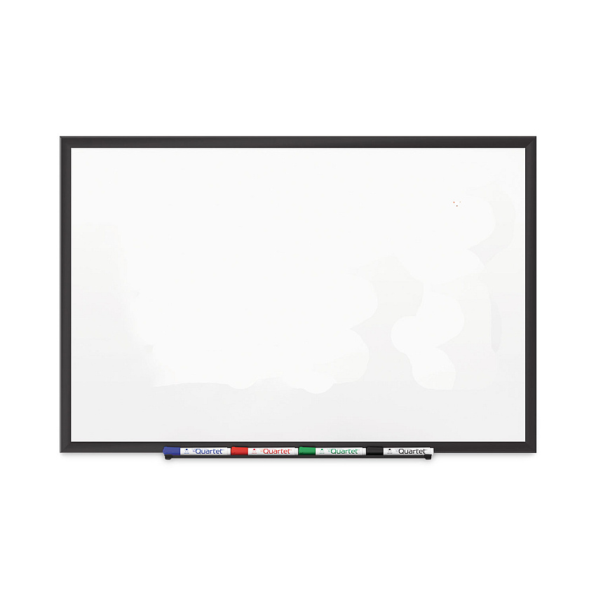 Quartet Classic Series Porcelain Magnetic Dry Erase Board, 36 x 24, White Surface, Black Aluminum Frame (QRT2543B)