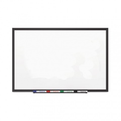 Quartet Classic Series Porcelain Magnetic Dry Erase Board, 48 x 36, White Surface, Black Aluminum Frame (2544B)