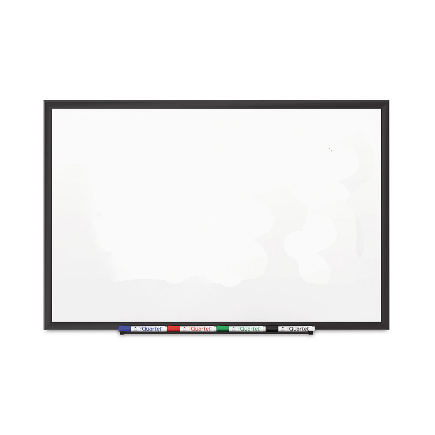 Quartet Classic Series Porcelain Magnetic Dry Erase Board, 48 x 36, White Surface, Black Aluminum Frame (QRT2544B)