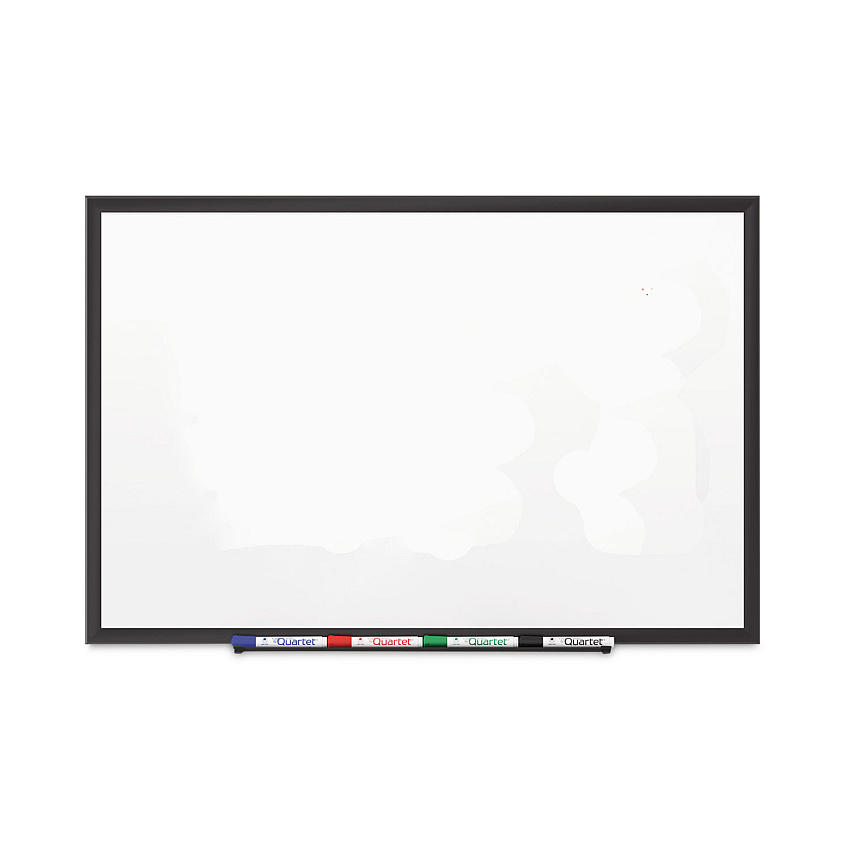 Quartet Classic Series Porcelain Magnetic Dry Erase Board, 60 x 36, White Surface, Black Aluminum Frame (QRT2545B)