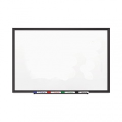 Quartet Classic Series Porcelain Magnetic Dry Erase Board, 96 x 48, White Surface, Black Aluminum Frame (2548B)