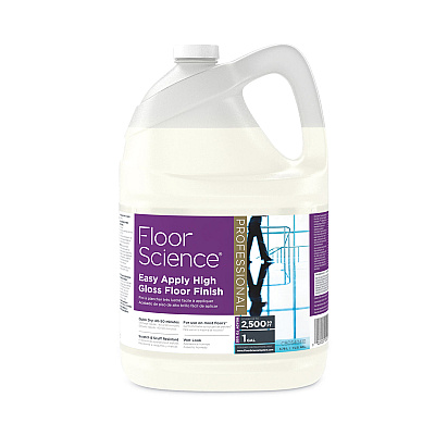 Diversey Floor Science Premium High Gloss Floor Finish, Clear Scent, 1 gal Container,4/CT (DVOCBD540410)