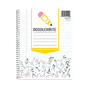 Roaring Spring DoodleWrite Notebooks, 1-Subject, Wide/Legal Rule, White Cover, (50) Sheets, 24/Carton (ROA11101CS)