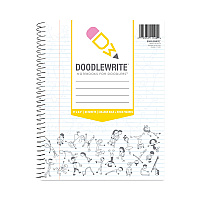 Roaring Spring DoodleWrite Notebooks, 1-Subject, Medium/College Rule, White Cover, (60) Sheets, 24/Carton (ROA11100CS)