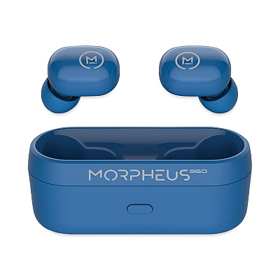 Morpheus 360 Spire True Wireless Earbuds Bluetooth In-Ear Headphones with Microphone, Island Blue (MHSTW1500L)