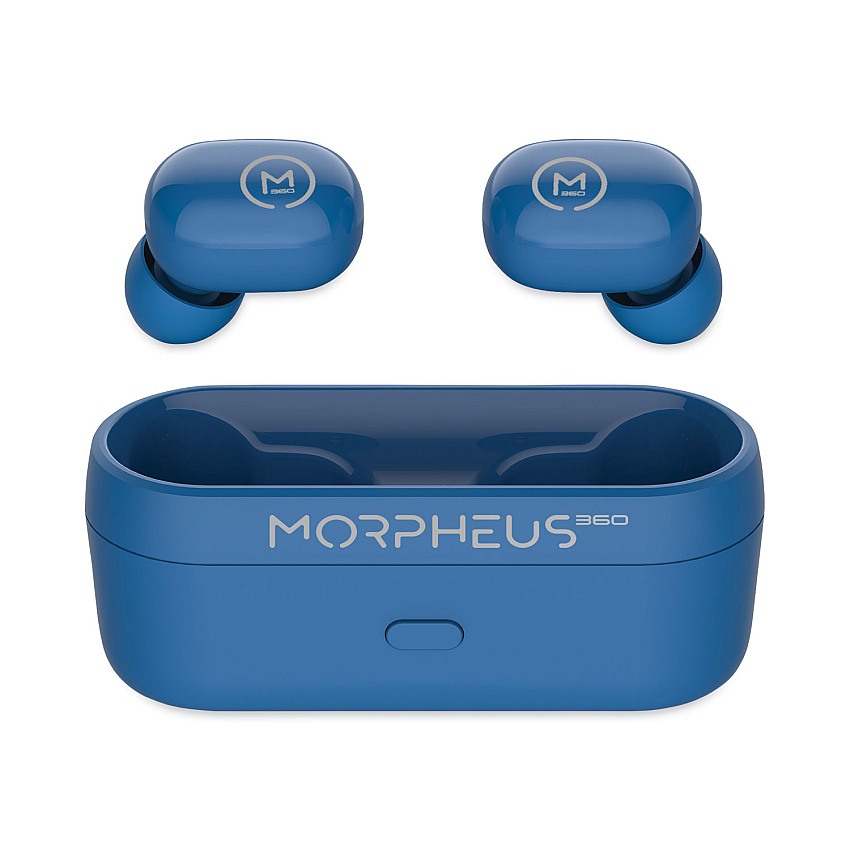 Morpheus 360 Spire True Wireless Earbuds Bluetooth In-Ear Headphones with Microphone, Island Blue (MHSTW1500L)