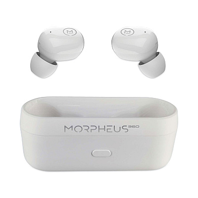 Morpheus 360 Spire True Wireless Earbuds Bluetooth In-Ear Headphones with Microphone, Pearl White (MHSTW1500W)