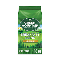 Green Mountain Coffee Roasters Roasters Roasters Breakfast Blend Whole Bean Coffee, 18 oz Bag (GMT7567EA)