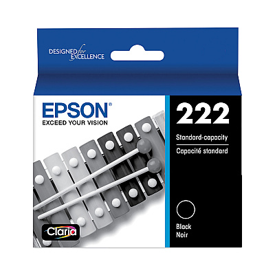 Epson T222120S (T222) Claria Ink, 165 Page-Yield, Black
