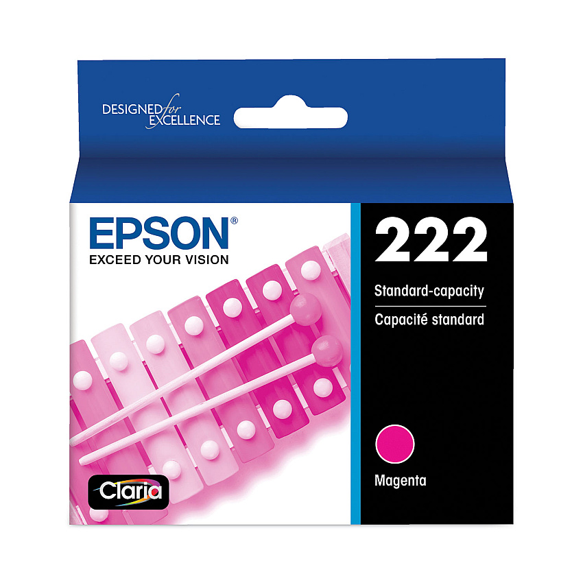 Epson T222320S (T222) Claria Ink, 165 Page-Yield, Magenta