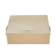 CONTROLTEK Jumbo Locking Cash Box, 1 Compartment, 14.38 x 11 x 4.13, Sand (CNK500134)