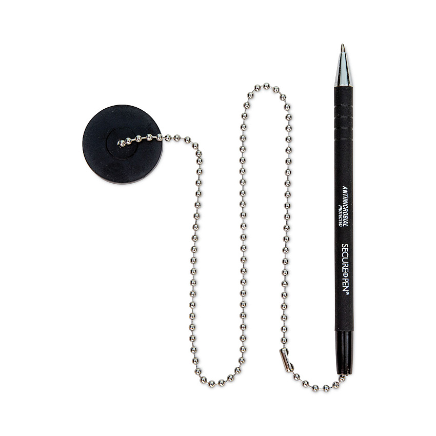 CONTROLTEK Antimicrobial Ballpoint Counter Pen, Medium, 1 mm, Black Ink, Black (CNK555564)