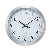 Universal Brushed Aluminum Wall Clock, 12" Overall Diameter, Silver Case, 1 AA (sold separately) (UNV10425)